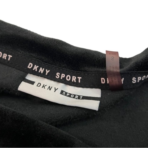 DKNY Sport Cropped Velour Sweatshirt Size Small - Picture 7 of 12